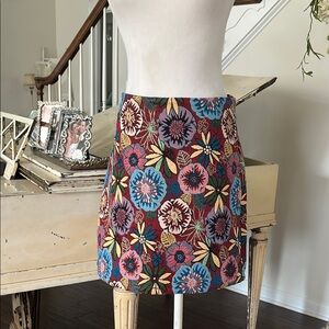 Blue and Pink A-Line Mini Skirt Resort Wear
